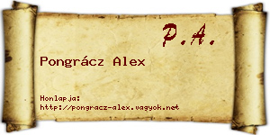 Pongrácz Alex névjegykártya
